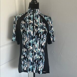 Kerrits Ice Fil Geometric Print Riding Top, L